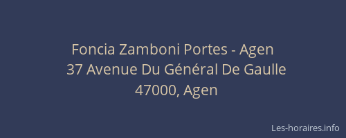 Foncia Zamboni Portes - Agen