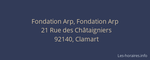 Fondation Arp, Fondation Arp