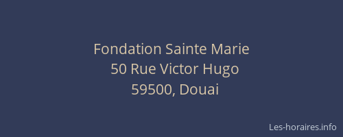 Fondation Sainte Marie