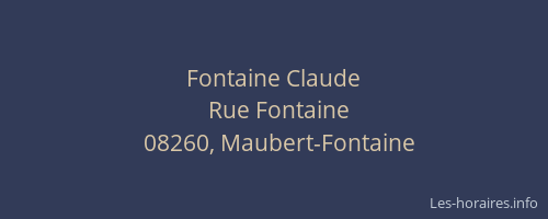 Fontaine Claude