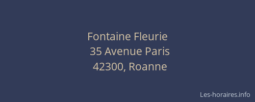 Fontaine Fleurie