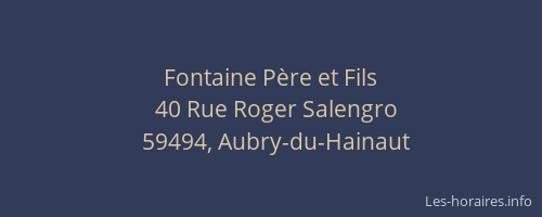 Fontaine Père et Fils