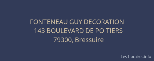FONTENEAU GUY DECORATION