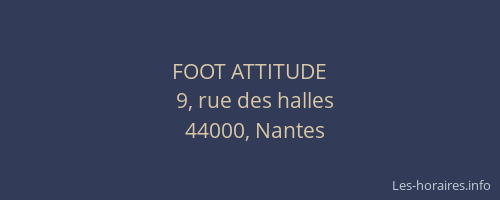 FOOT ATTITUDE