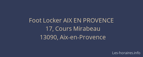 Foot Locker AIX EN PROVENCE