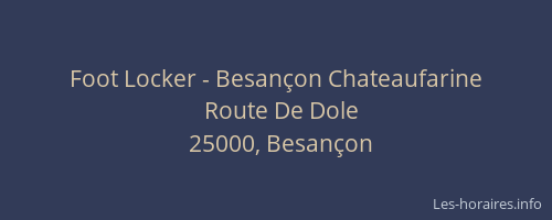 Foot Locker - Besançon Chateaufarine