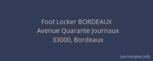 Foot Locker BORDEAUX