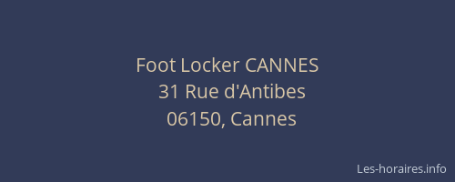 Foot Locker CANNES