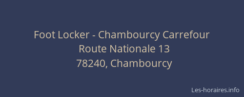 Foot Locker - Chambourcy Carrefour