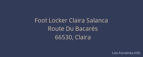 Foot Locker Claira Salanca