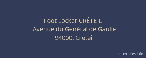 Foot Locker CR&Eacute;TEIL