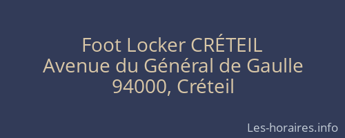 Foot Locker CRÉTEIL
