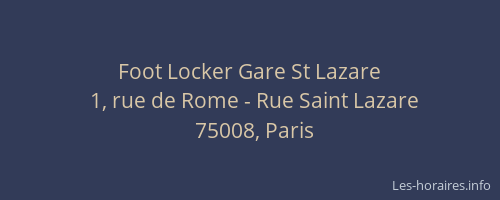 Foot Locker Gare St Lazare