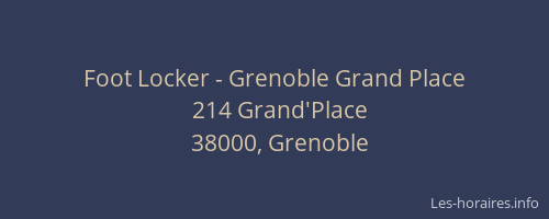 Foot Locker - Grenoble Grand Place
