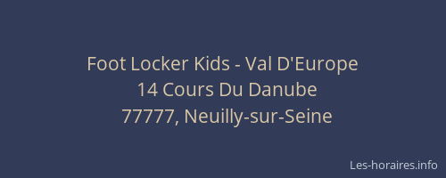 Foot Locker Kids - Val D'Europe
