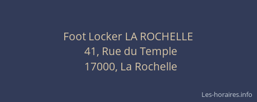 Foot Locker LA ROCHELLE