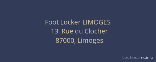Foot Locker LIMOGES