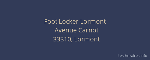 Foot Locker Lormont