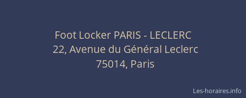 Foot Locker PARIS - LECLERC