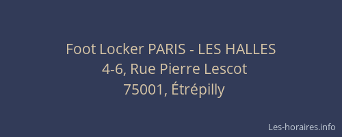 Foot Locker PARIS - LES HALLES