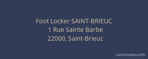 Foot Locker SAINT-BRIEUC