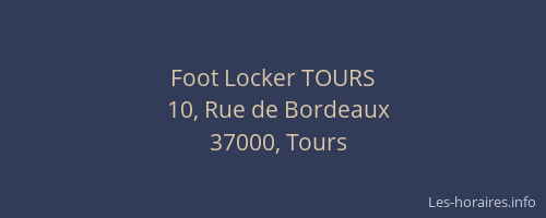 Foot Locker TOURS