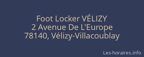 Foot Locker VÉLIZY