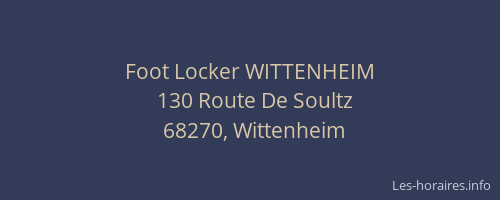 Foot Locker WITTENHEIM