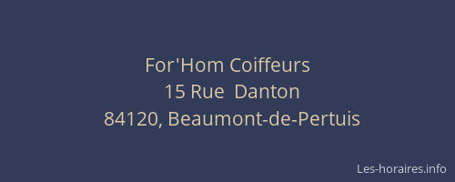 For'Hom Coiffeurs