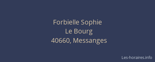 Forbielle Sophie