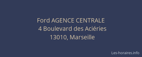 Ford AGENCE CENTRALE