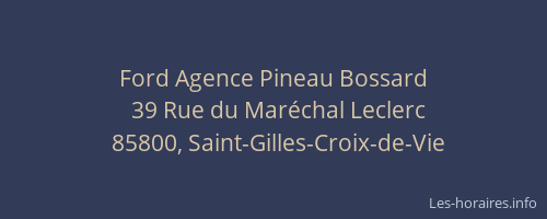 Ford Agence Pineau Bossard