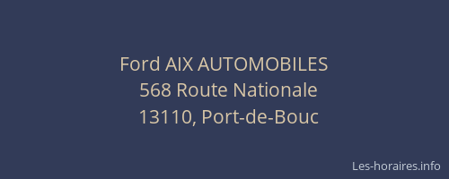 Ford AIX AUTOMOBILES