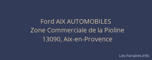 Ford AIX AUTOMOBILES
