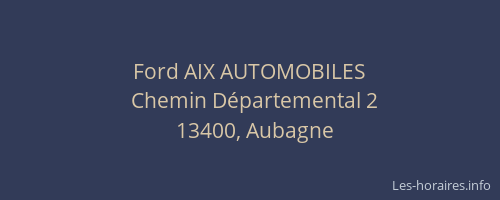Ford AIX AUTOMOBILES