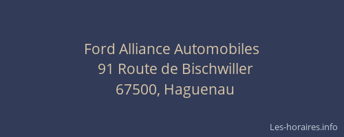 Ford Alliance Automobiles