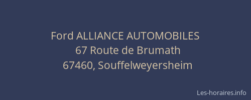 Ford ALLIANCE AUTOMOBILES