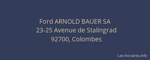 Ford ARNOLD BAUER SA