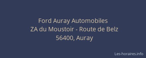 Ford Auray Automobiles