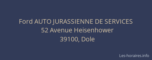 Ford AUTO JURASSIENNE DE SERVICES