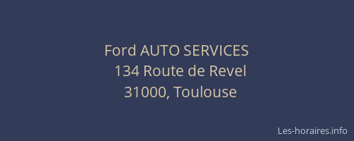 Ford AUTO SERVICES