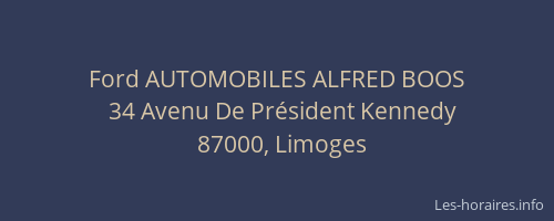 Ford AUTOMOBILES ALFRED BOOS