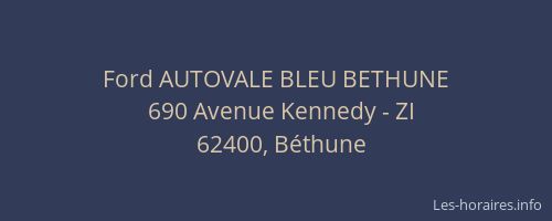 Ford AUTOVALE BLEU BETHUNE