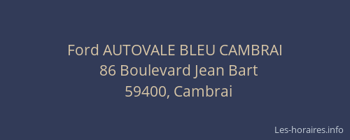 Ford AUTOVALE BLEU CAMBRAI