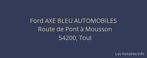 Ford AXE BLEU AUTOMOBILES
