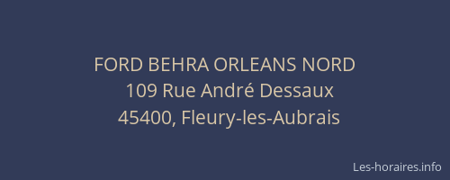 FORD BEHRA ORLEANS NORD