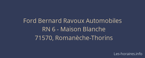 Ford Bernard Ravoux Automobiles