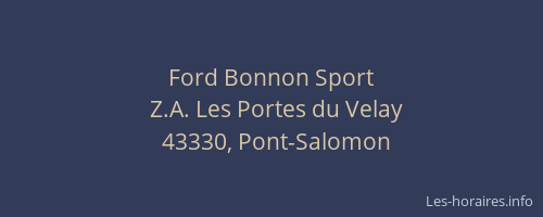 Ford Bonnon Sport