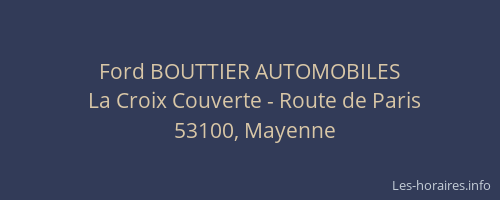 Ford BOUTTIER AUTOMOBILES