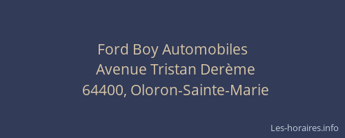 Ford Boy Automobiles